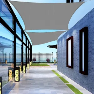 Rectangle 16' x 20' Gray Sun Shade Sail Canopy Awning for Patio Backyard Lawn Garden Outdoor Activities Grade UV Block Mesh Netting, We Can Make Custom Sizes