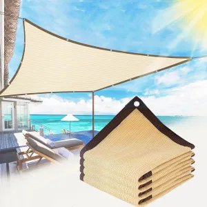 Rectangular Sun Shade Sail - UV Block Canopy for Garden, Patio & Outdoor - Beige Privacy Net Cloth (1x2m, 1.5x2m, 2x2m, 4x5m) - Durable Outdoor Shade Solution