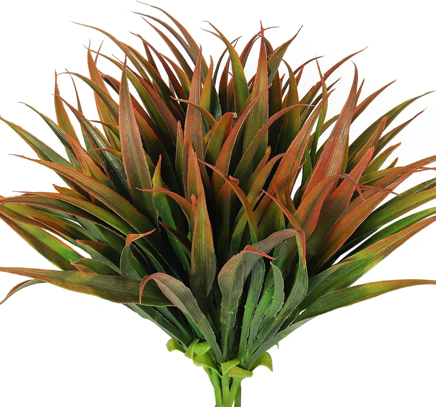 RECUTMS 8Pcs Outdoor Fake Plants UV Resistant Artificial Plants Outdoor Faux Tropical Flowers for Home Window Garden Office Patio Hanging Planter Pathway Front Porch Décor(Yellow)