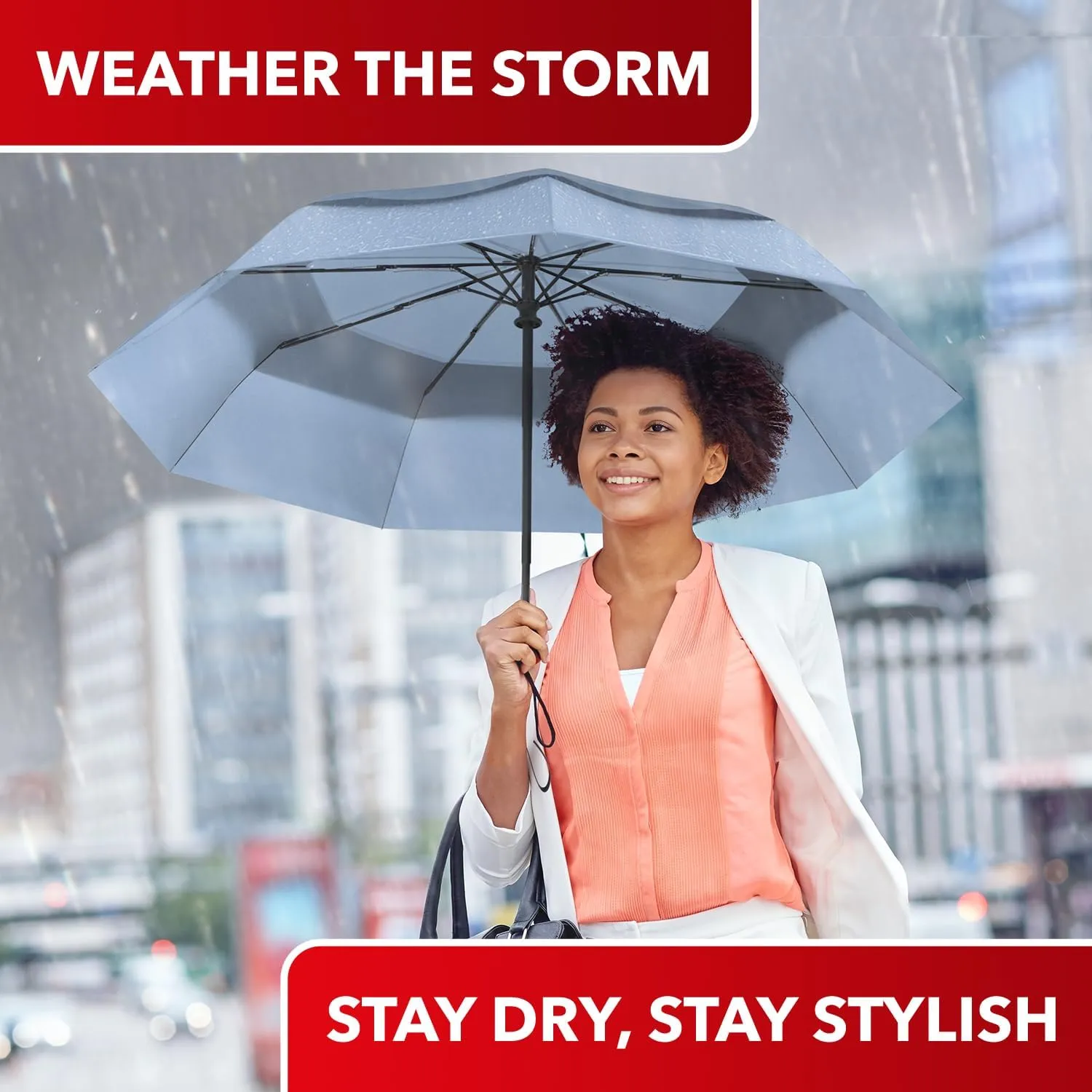 Repel Umbrella Windproof Travel Umbrellas for Rain - Easy Auto Open Close, Durable & Compact Umbrella, Strong Fiberglass Frame, Waterproof Canopy - Backpack, Purse, Portable Umbrella for Travel