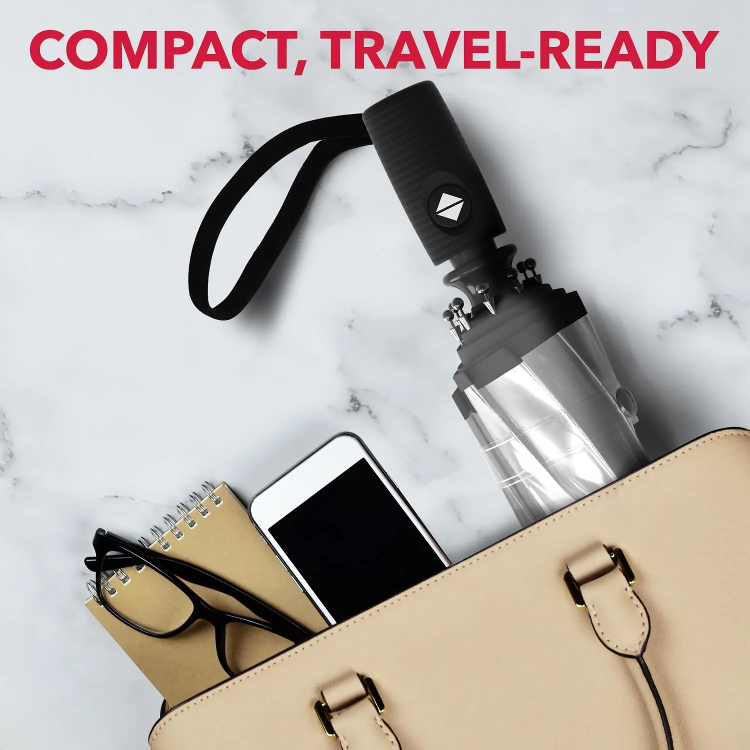 Repel Umbrella Windproof Travel Umbrellas for Rain - Easy Auto Open Close, Durable & Compact Umbrella, Strong Fiberglass Frame, Waterproof Canopy - Backpack, Purse, Portable Umbrella for Travel