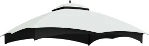 Replacement Canopy for Lowe's Allen Roth Heavy Duty Gazebo Roof with Air Vent 10X12 Gazebo CoverReplacement Top Only (White)