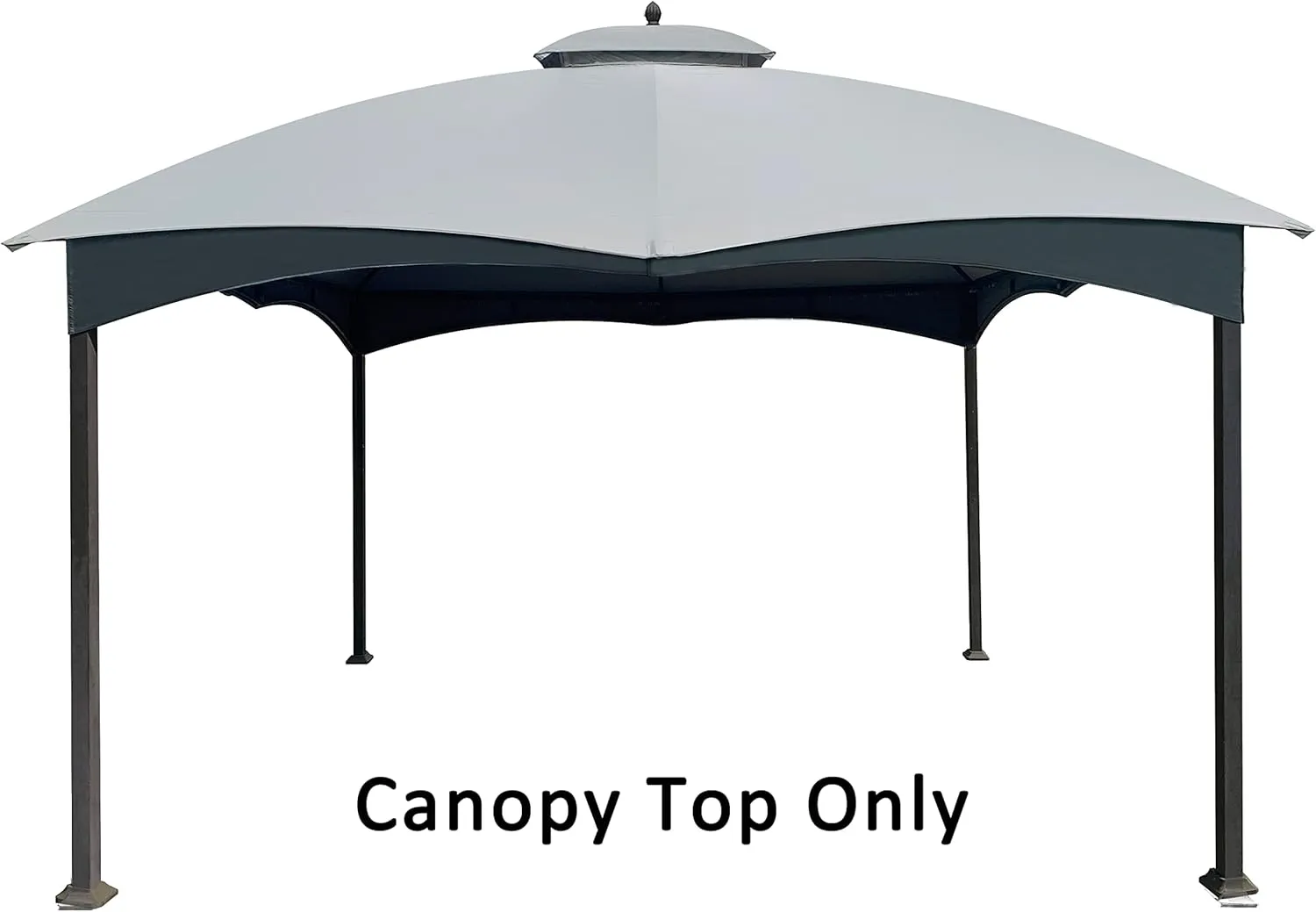Replacement Canopy Top for Lowe's 10' x 12' Gazebo #TPGAZ17-002C (Grey with Dark Grey Skirt)
