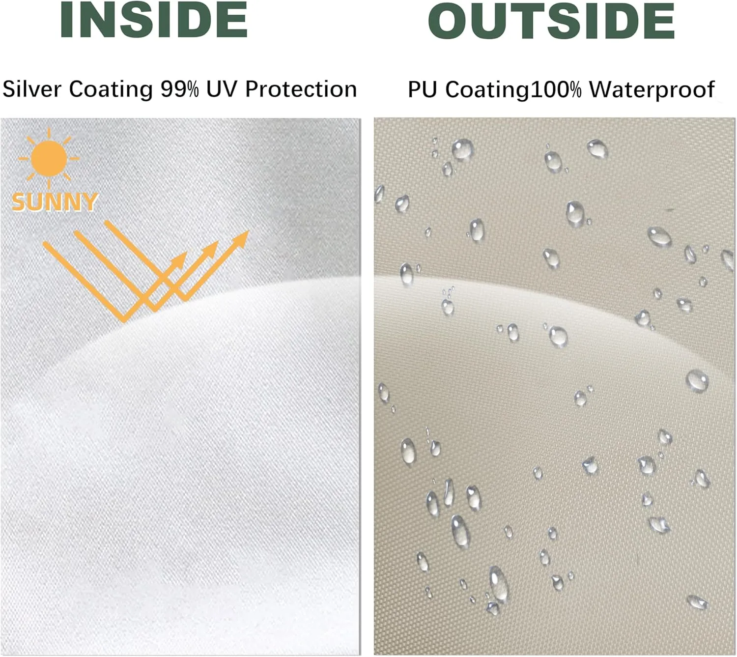 Replacement Cover Compatible with Coleman Oasis 13' x 13' Model:1606532, 2156426, 2156428 2157498, 2622040,Core Equipment #40155,#40363,#40325,Canopy Cover ONLY, (Beige)