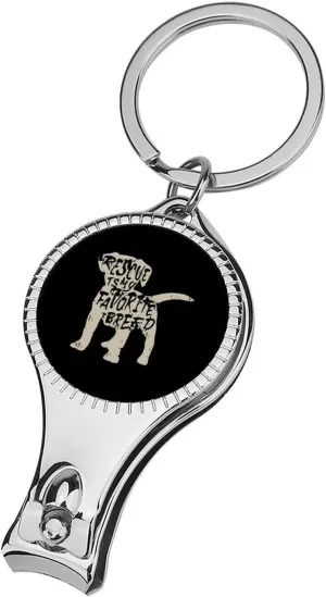 Rescue Dog Nail Clippers with Keychain Metal Nail Trimmer Cutter Toenail Scissors Fingernail Clippers