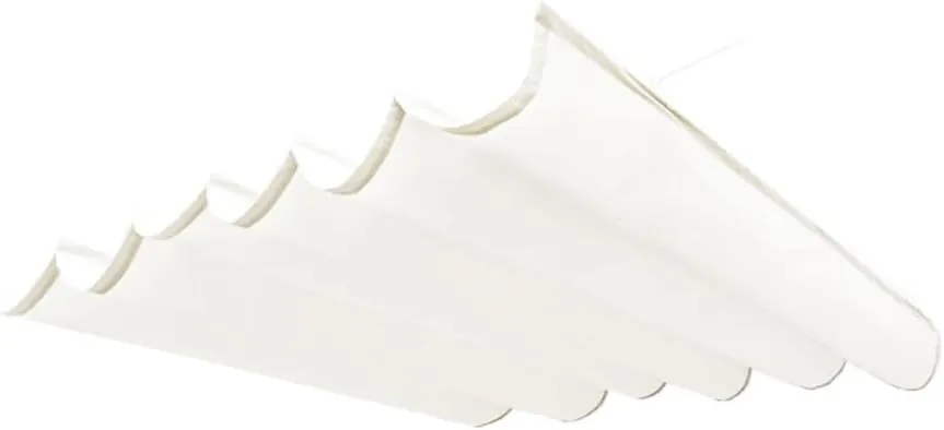 Retractable Pergola Shade Cover Customizable, Replacement Waterproof Canopy Sun Shade Sail for Outdoor Patio Porch, Removable Slide Hang Down Wave Awning(Color:White)