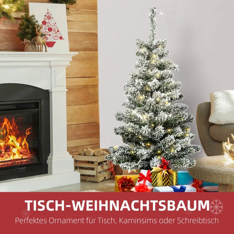 Rootz Compact Christmas Tree - Festive Tree - Holiday Tree - Integrated Lights - Snow Effect - 90cm High, Ø40cm