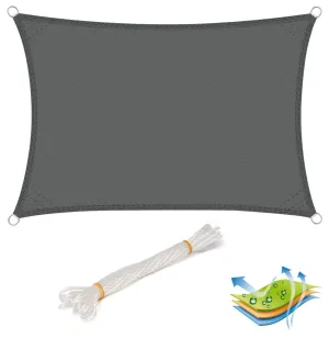 Rootz Sun Sail Canopy - Shade Awning - Sunshade - Up to 93% UV Protection - 160g/m² - 3m x 3m