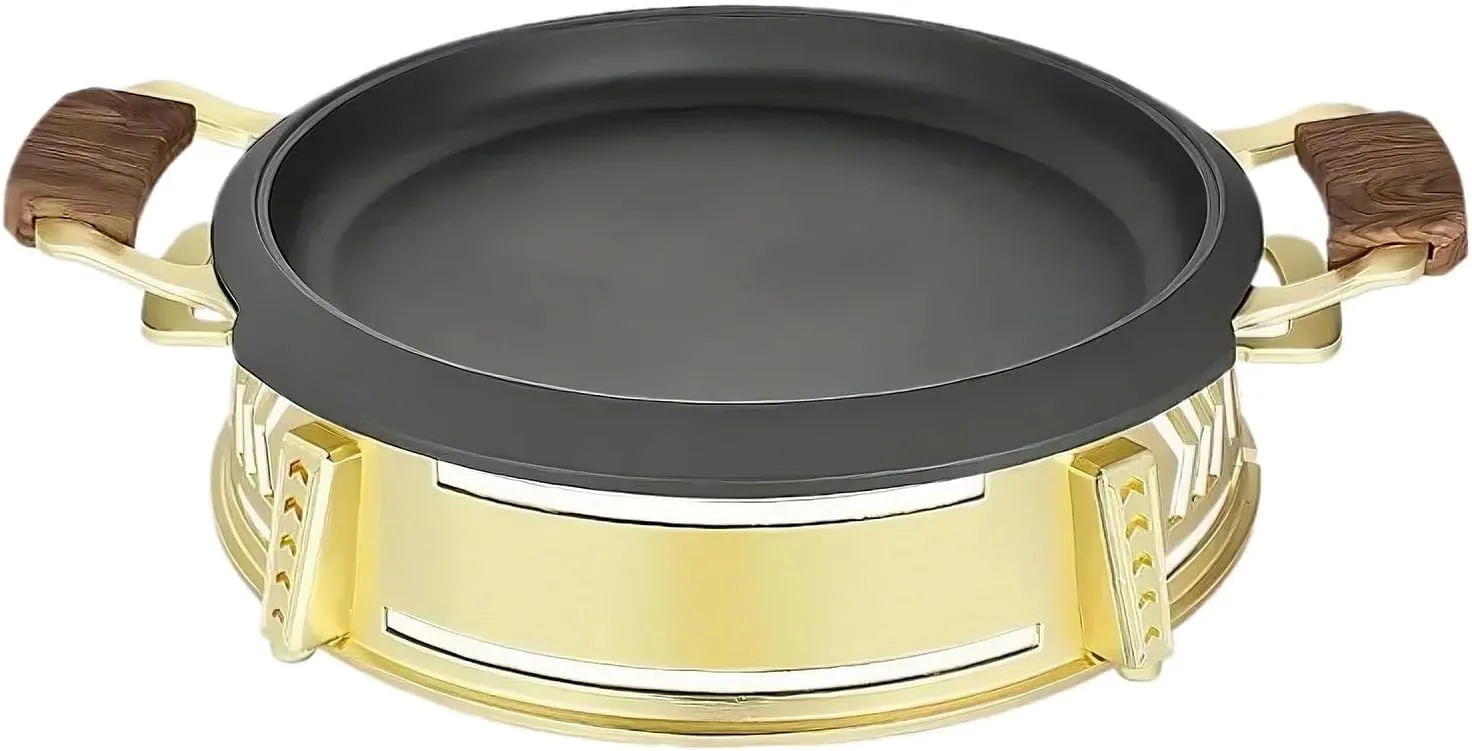Round Grilled Fish Oven Aluminum Alloy Thickened Bullfrog Dry Pot Non-stick Round Baking Pan(GD-SG,30cm)