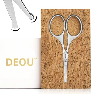 Round nose safety scissors Stainless Steel Facial Hair Trimming tool Men's nose hair scissors Professional beauty scissors Hair, Women's eyelashes, nose, eyebrow trimming, beard，Pet grooming