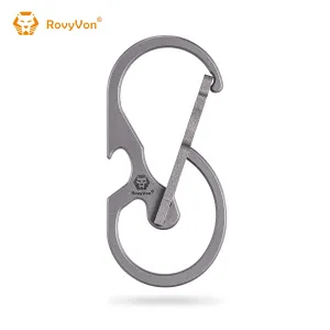 RovyVon U8 Titanium Carabiner, Quick-release Keychain Carabiner / Bottle Opener / Hand Tools, namely, Tabs