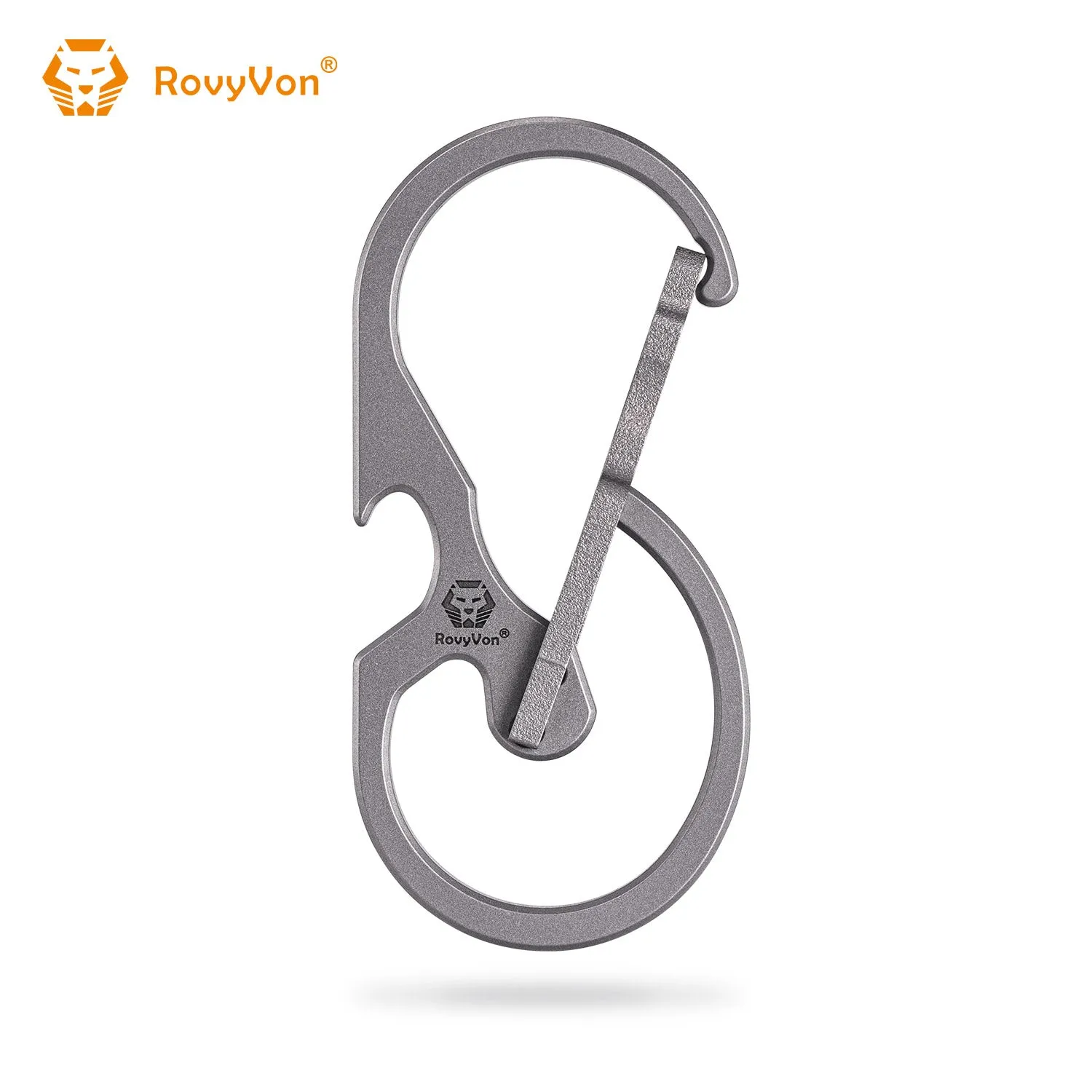 RovyVon U8 Titanium Carabiner, Quick-release Keychain Carabiner / Bottle Opener / Hand Tools, namely, Tabs