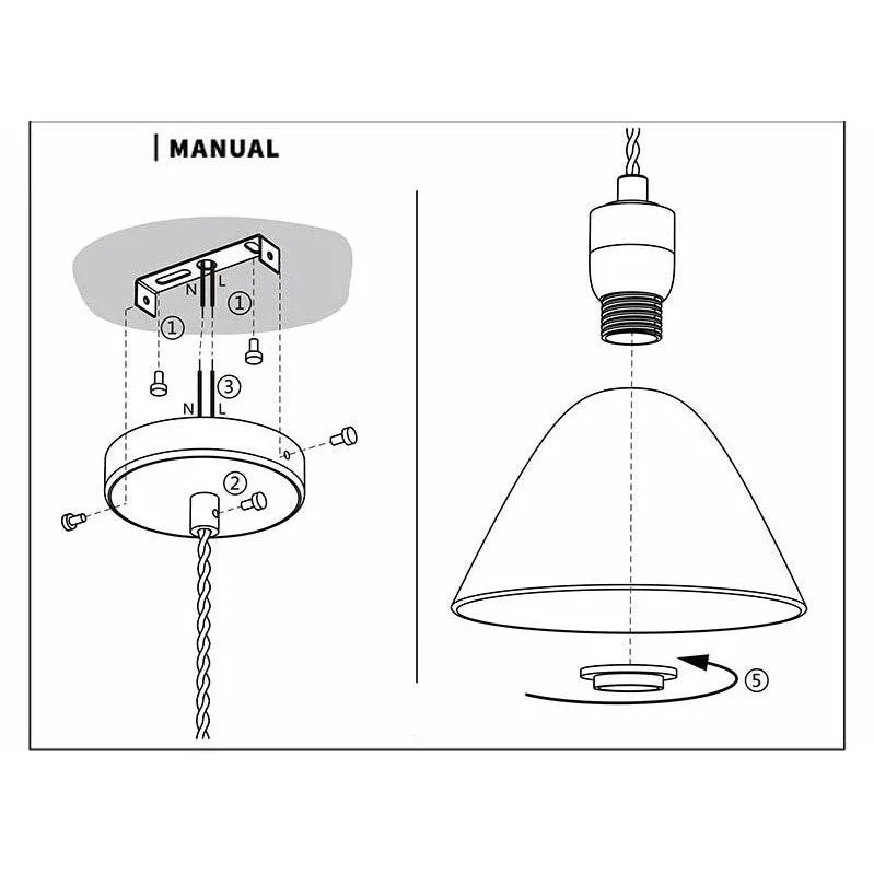 RoyaleGlow Elegant Ceramic Hanging Chandelier with Plug-In Pendant Light