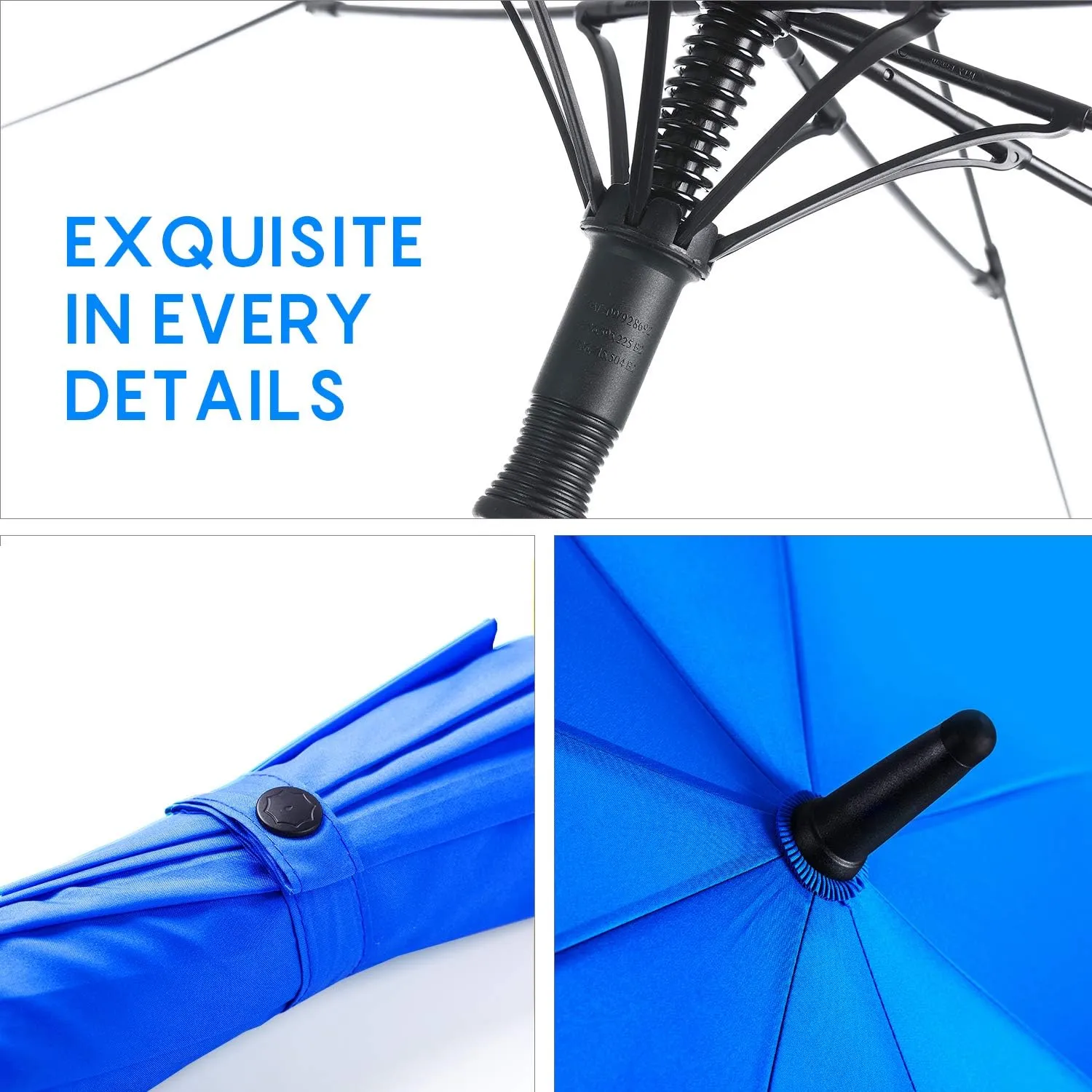RUMBRELLA 55/62 Inch UV Golf Umbrella Large Oversize Double Canopy Vented Windproof Auto Open Stick Umbrella