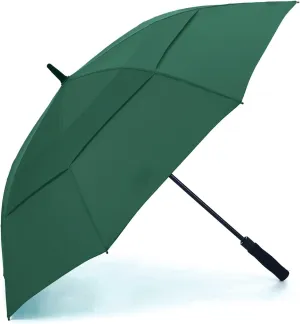 RUMBRELLA 55/62 Inch UV Golf Umbrella Large Oversize Double Canopy Vented Windproof Auto Open Stick Umbrella