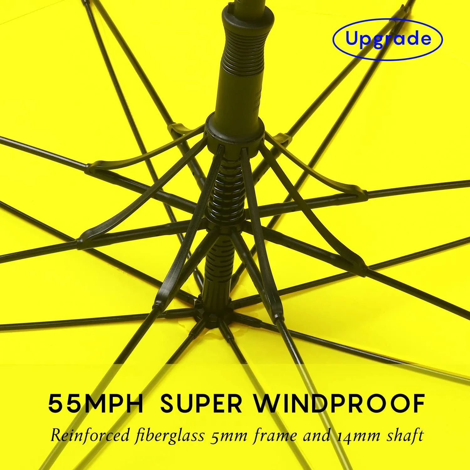 RUMBRELLA 55/62 Inch UV Golf Umbrella Large Oversize Double Canopy Vented Windproof Auto Open Stick Umbrella