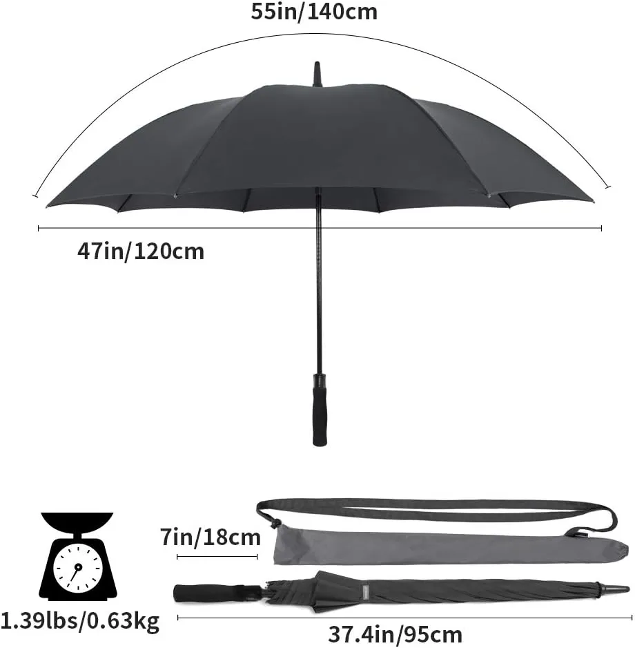 RUMBRELLA Golf Umbrella Large Windproof Umbrellas Auto Open 55IN