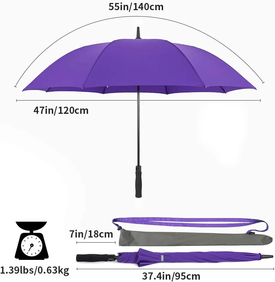 RUMBRELLA Golf Umbrella Large Windproof Umbrellas Auto Open 55IN