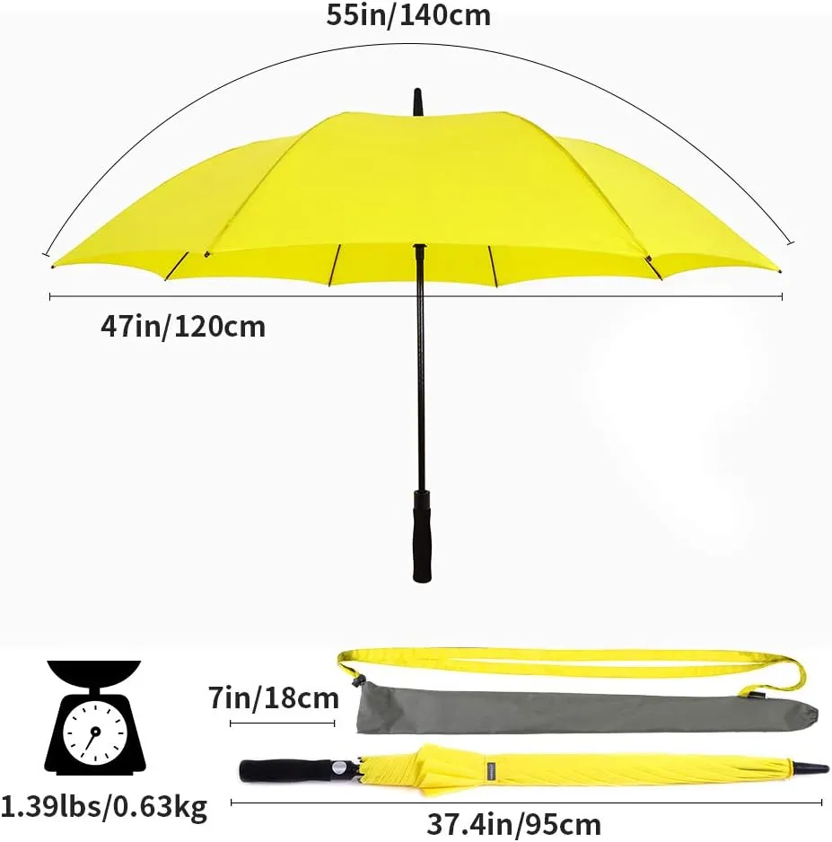 RUMBRELLA Golf Umbrella Large Windproof Umbrellas Auto Open 55IN