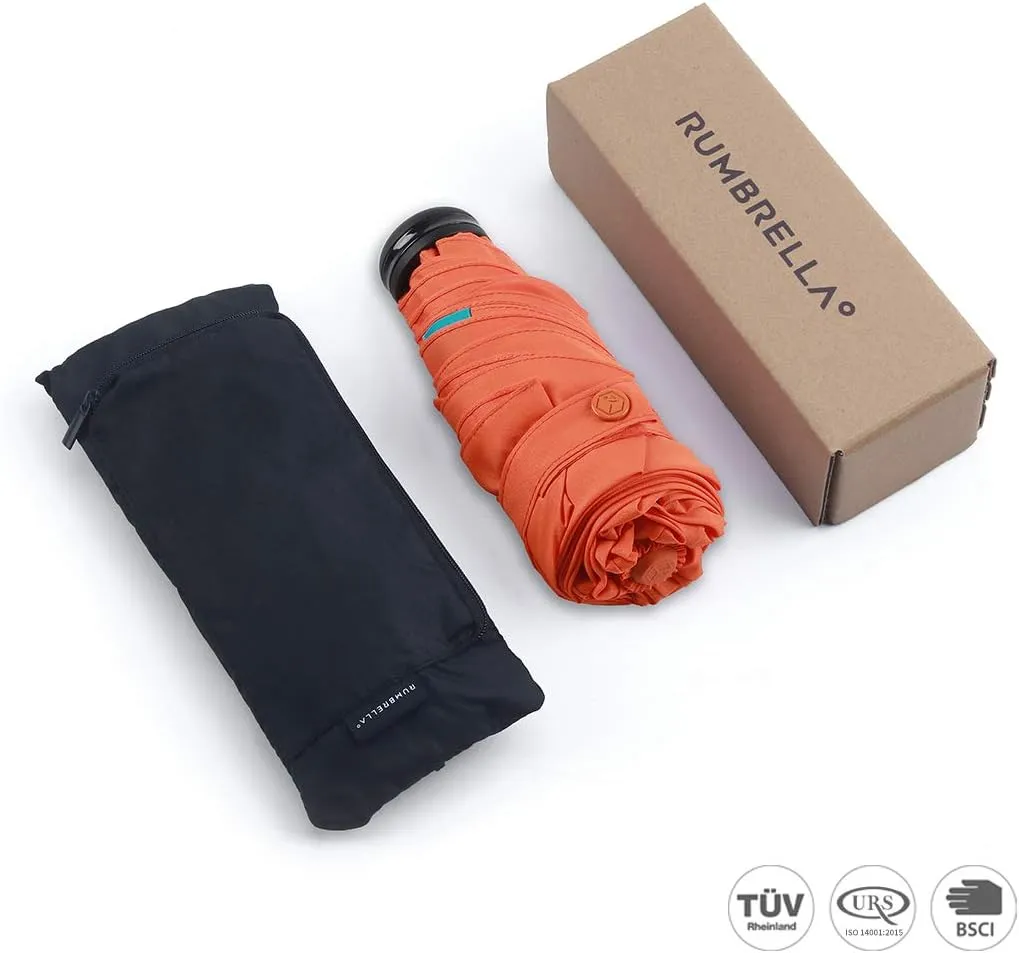 RUMBRELLA Mini Teflon Purse Umbrella With 99% UV Protection for Travel