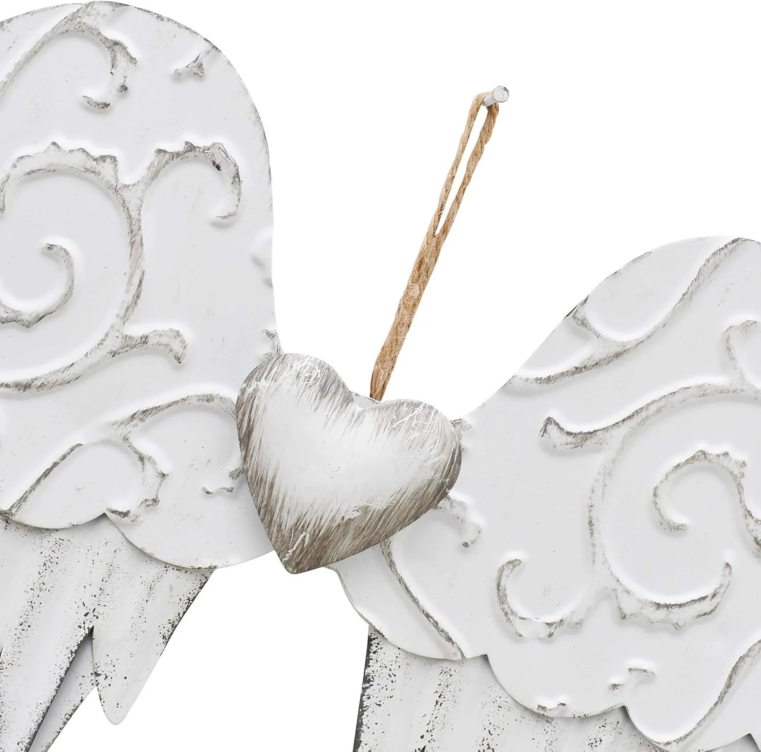 Rustic Metal Angel Wing Wall Sculpture Hanging Wings Wall Art Decor for Bathroom, Bedroom, Living Room Memorial Sympathy Gift