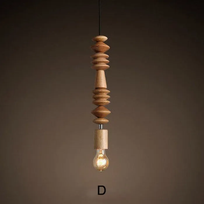 Rynx | Wooden Bead Pendant Light