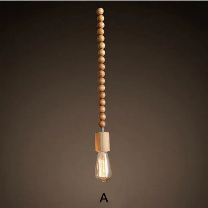 Rynx | Wooden Bead Pendant Light