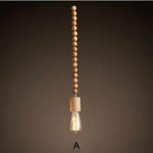 Rynx | Wooden Bead Pendant Light