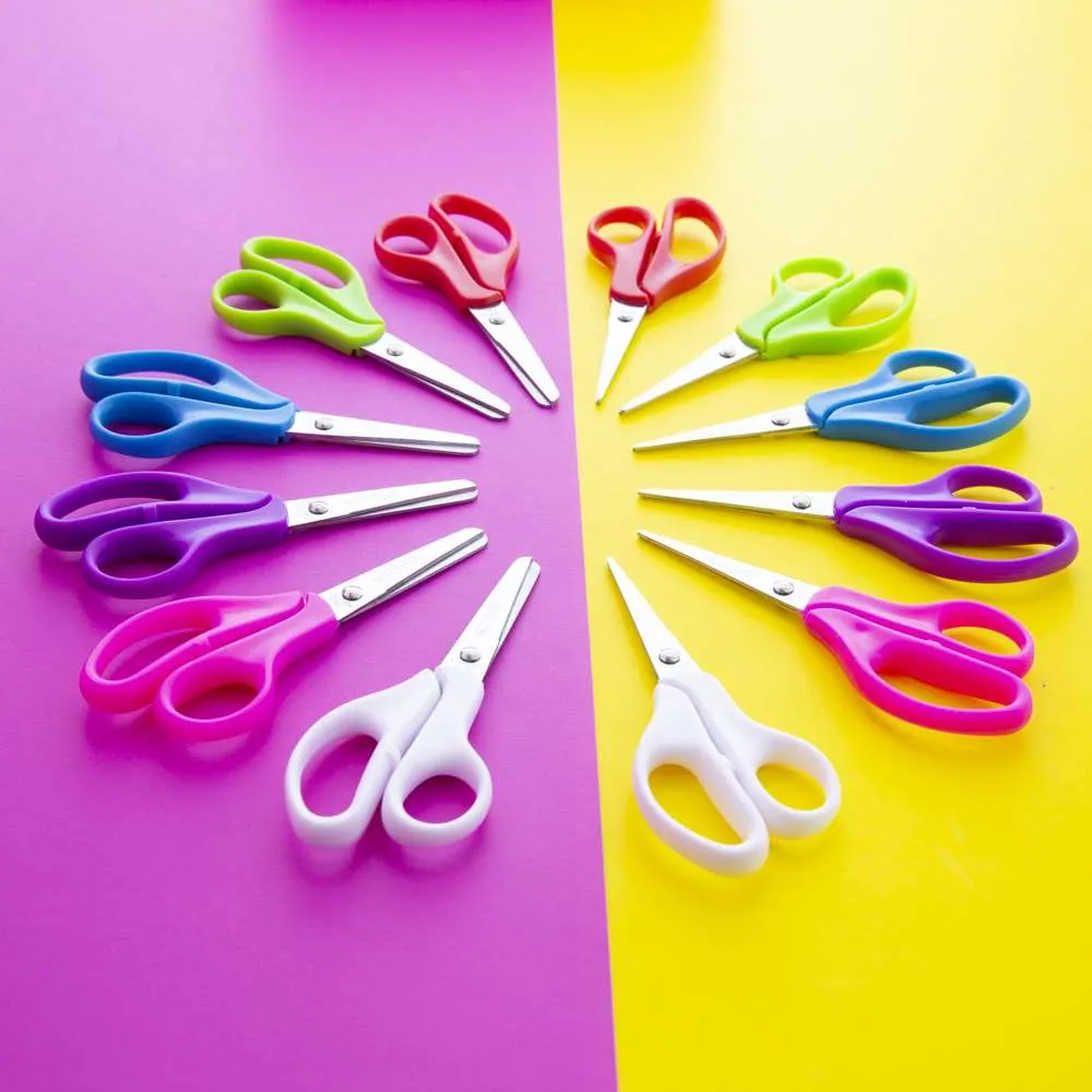 School Scissors 5" Blunt & Pointed Tip (2/Pack)
