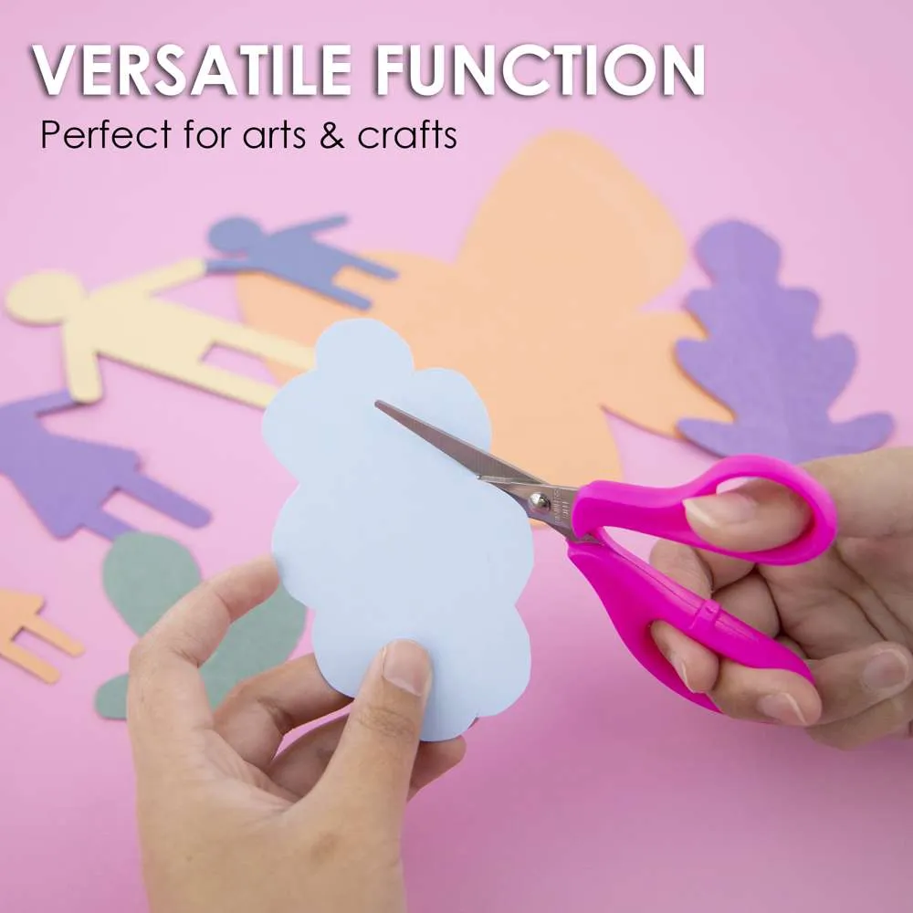 School Scissors 5" Blunt & Pointed Tip (2/Pack)