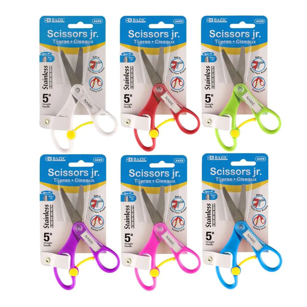 School Scissors 5" Blunt Tip With Name Tag