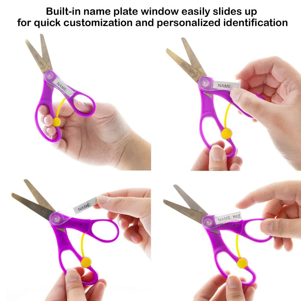 School Scissors 5" Blunt Tip With Name Tag