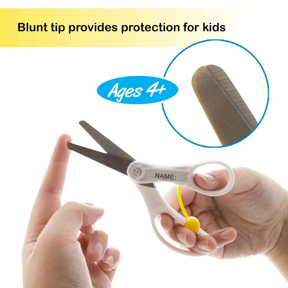 School Scissors 5" Blunt Tip With Name Tag