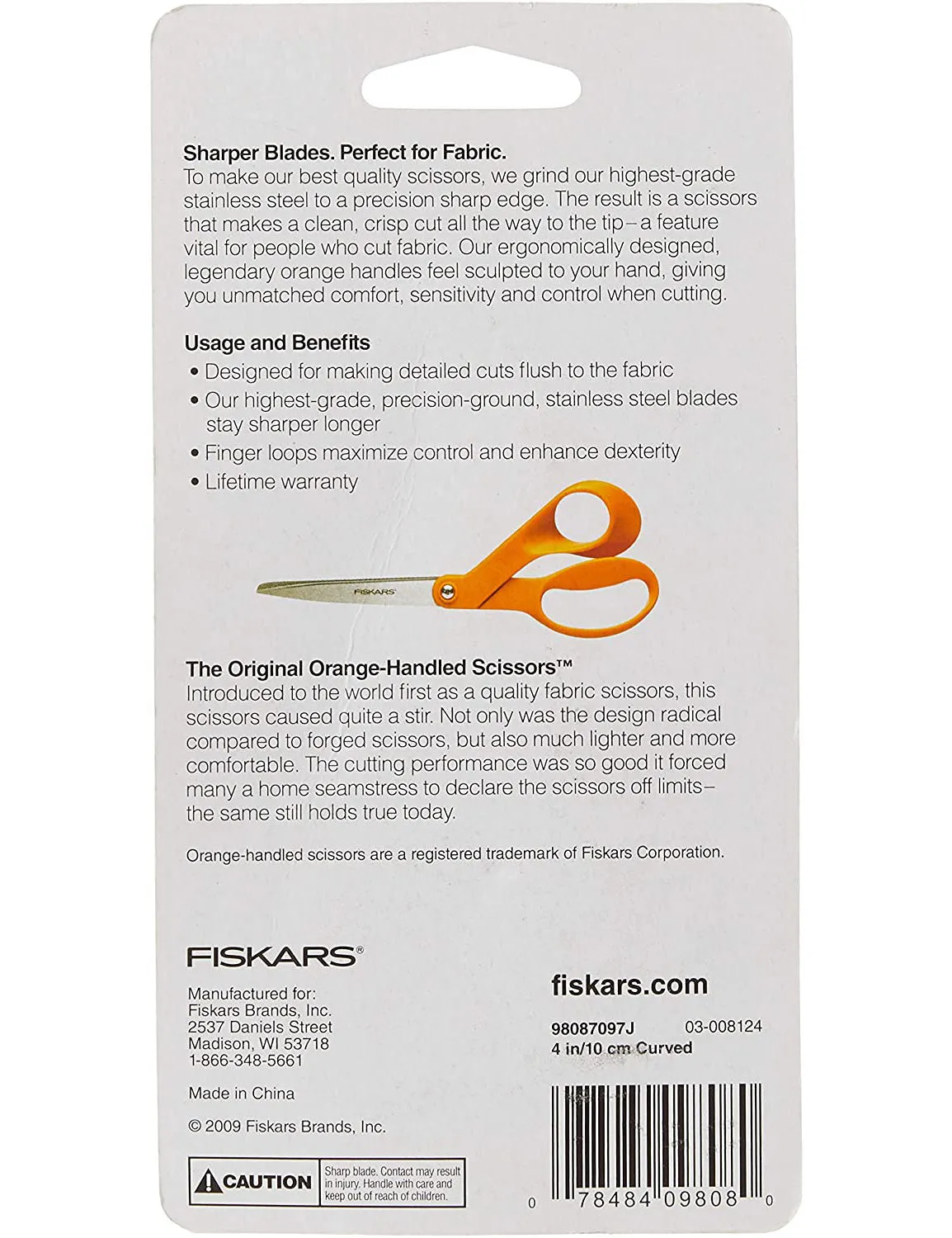 Scissors, Fiskars 4" Curved Blade