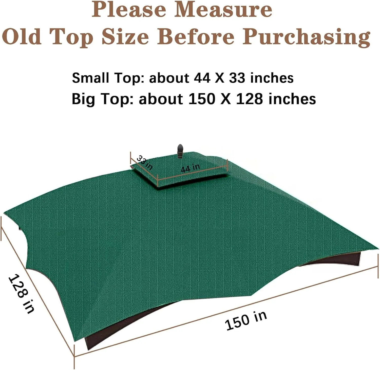 SCOCANOPY Burgundy Ripstop Replacement Cover for Lowe's Allen Roth 10X12 Gazebo Model #TPGAZ17-002C,TPGAZ17-002
