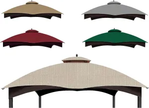 SCOCANOPY Light Beige Ripstop Replacement Top for Lowe's Allen Roth 10X12 Gazebo Model #GF-12S004B-1/ GF-12S004BTO