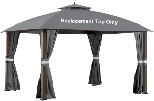 SCOCANOPY Replacement Cover Fit for 10X12 Ft Eagle Brooke Soft Top Gazebo Model A101007600, A101007603, A101007604,(Gray)