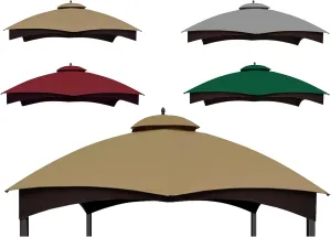 SCOCANOPY Replacement Top for Lowe's Allen Roth 10X12 Gazebo Model #GF-12S004B-1/#GF-12S004BTO (Khaki)