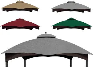 SCOCANOPY Replacement Top for The Lowe's Gazebo Model #GF-12S004B-1 / GF-12S004BTO (Grey Ripstop)