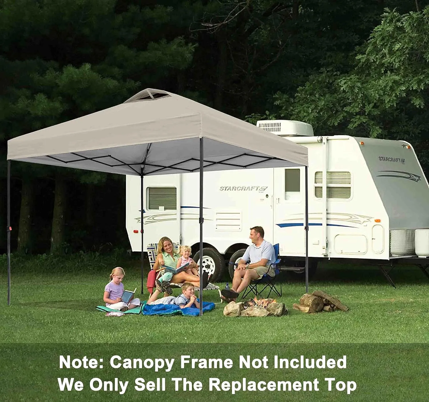 SCOCANOPY Replacement Top with Air Vent for 10x10 Canopy Frame, Canopy Cover ONLY, (Beige)