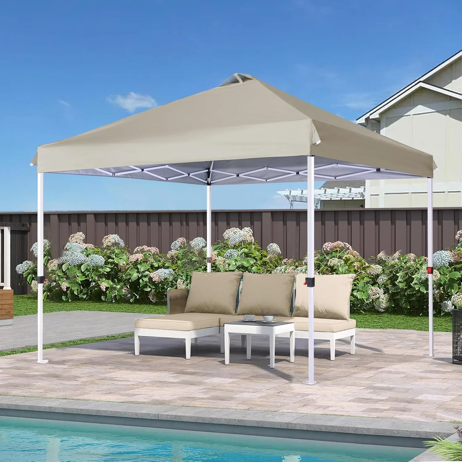 SCOCANOPY Replacement Top with Air Vent for 12x12 Canopy Frame, Canopy Cover ONLY, (Beige)