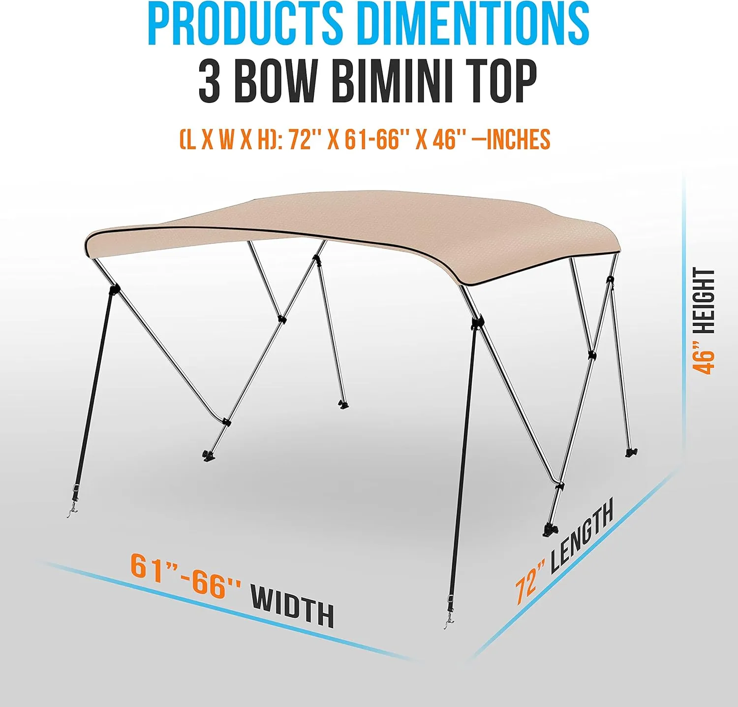 SereneLife Waterproof Boat Bimini Top Cover