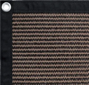 Shatex 90% Sun Shades for Patios 6X 10ft Shade Fabric Sun Shade Cloth Taped Edge with Grommets Sun-Block Mesh Shade for Pergola Cover Canopy Mocha, 12 Bungee Balls