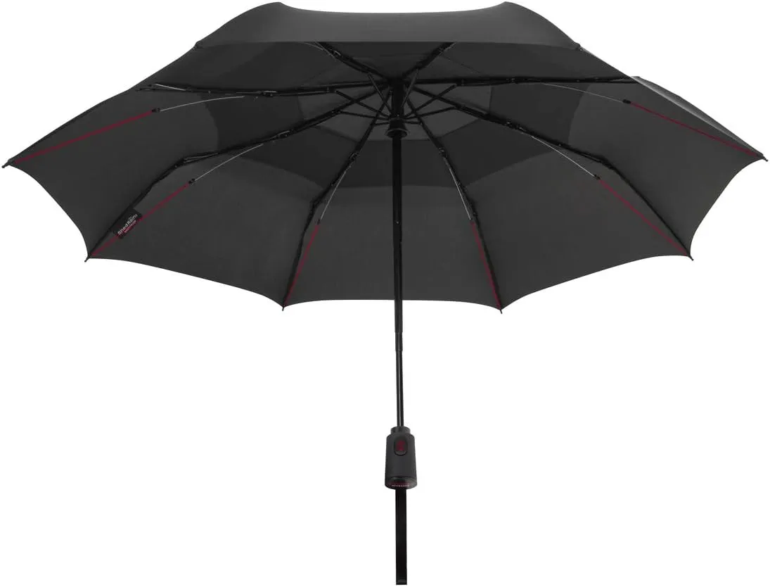 ShedRain Vortex Automatic Compact Folding Windproof Travel Umbrella – Push Button Open & Close - Rain & Windproof Vented Double Canopy – Protect from Rain, Sun & Wind - Wind Tunnel Tested to 75 mph