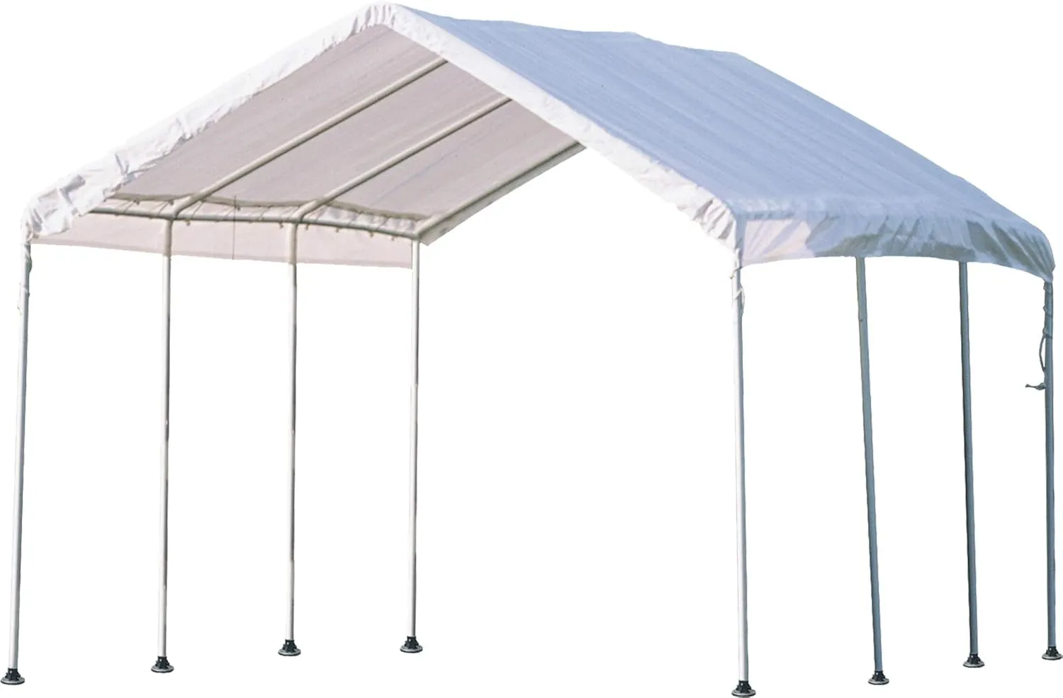 ShelterLogic 10' x 20' MaxAP Canopy Series Compact Outdoor Easy to Assemble Steel Metal Frame Canopy with 50  UPF Sun Protection and Waterproof Cover, white (23522)