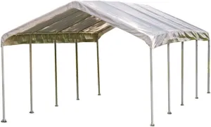 ShelterLogic 12' x 26' SuperMax Heavy Duty Steel Frame Quick and Easy Set-Up Canopy, white (25770)