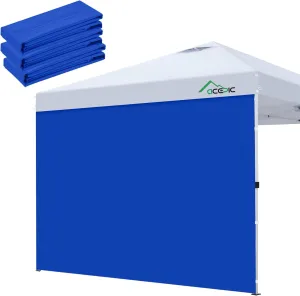 Sidewalls for 10x10 Pop Up Canopy, 210D Polyester Waterproof Canopy Sidewalls with UV Protection, Sunwall Only (Blue, 10x10 3PCS)