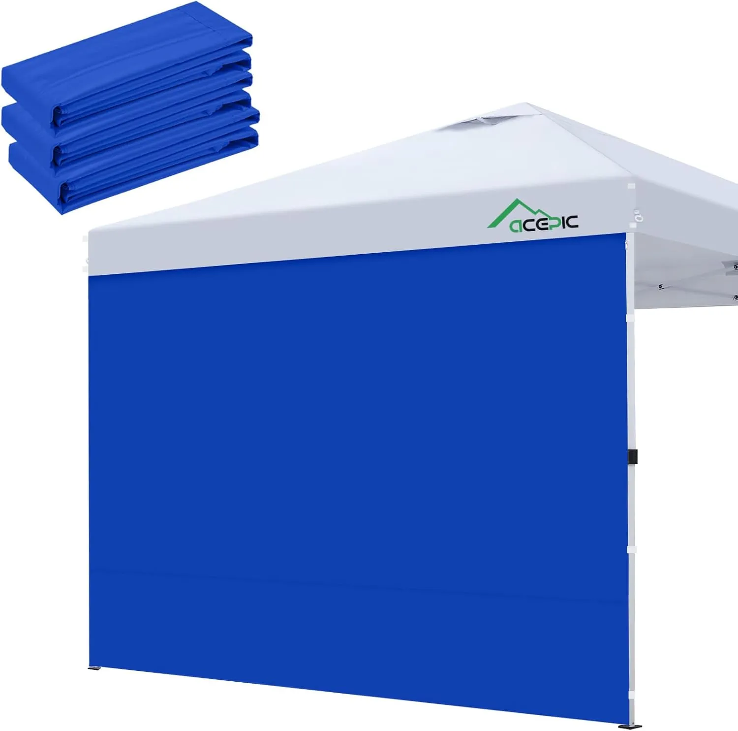 Sidewalls for 10x10 Pop Up Canopy, 210D Polyester Waterproof Canopy Sidewalls with UV Protection, Sunwall Only (Blue, 10x10 3PCS)