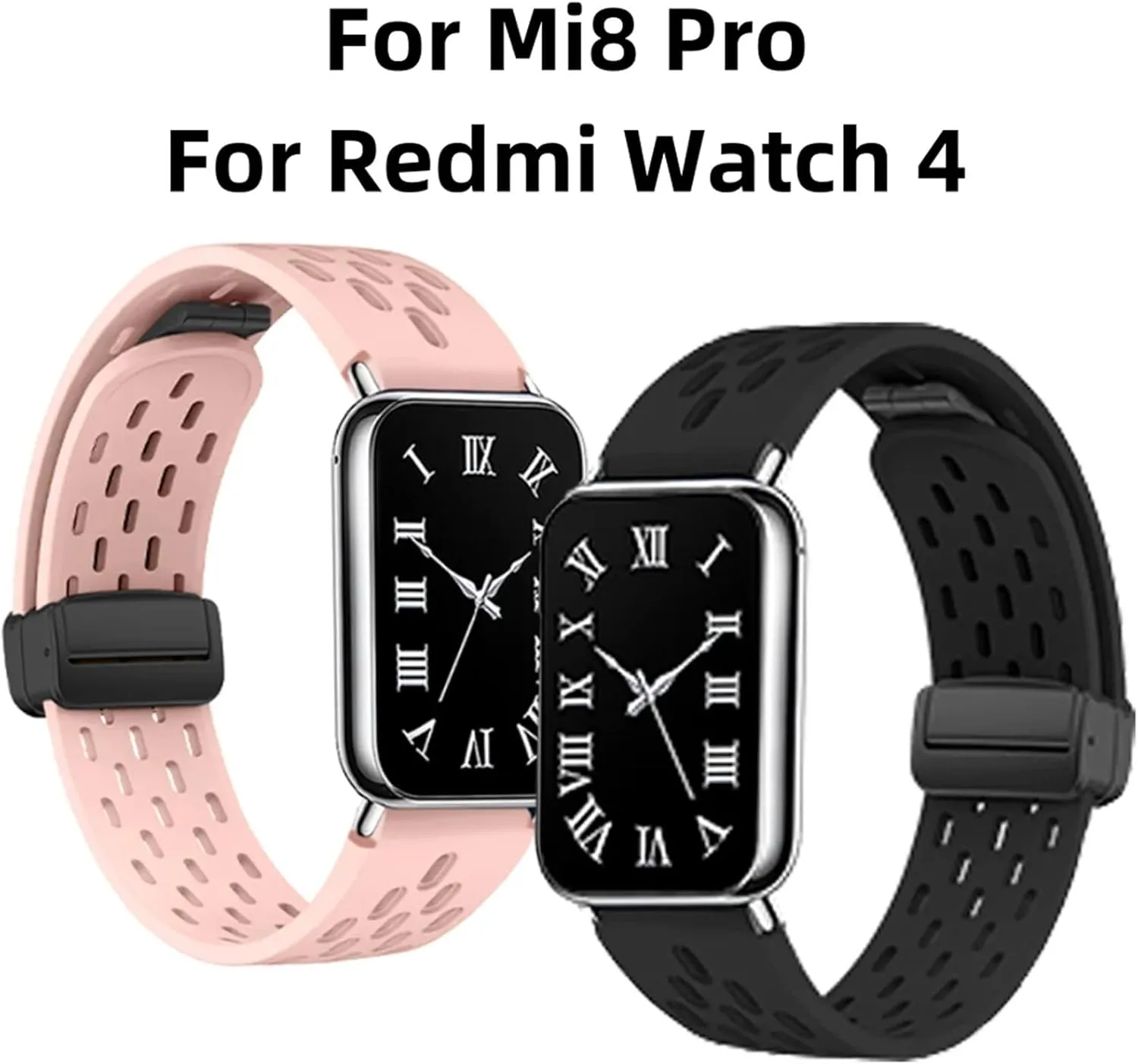 Silicone Strap for Redmi watch 4/8 Pro Magnetic Buckle Sports Band for Mi band 8 pro Correa Breathable Bracelet Accessories Watchbands