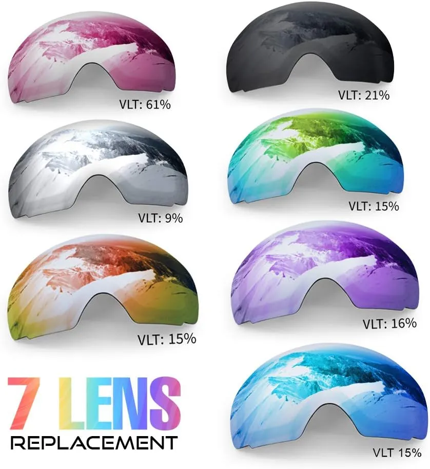 Ski Goggles PRO - Frameless, Replacement Interchangeable Lens 100% UV400 Protection for Men & Women 7 Colors